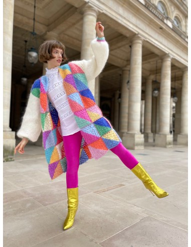 PASTEL DIAGONALES LONG JACKET livraison et retour toujours gratuits