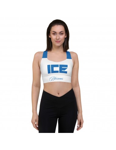 "Ice Blue" Longline sports bra Venez acheter