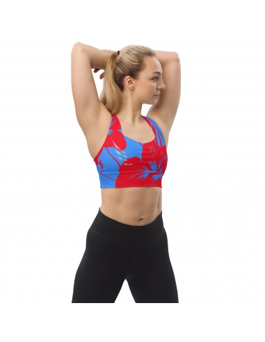 "Intense Blue R" Longline sports bra acheter