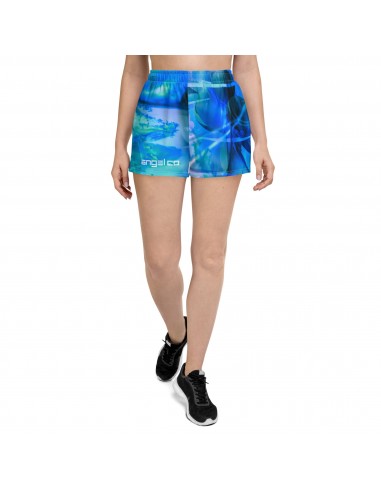 "Blue Waterflower" Recycled Athletic Shorts la colonne vertébrale