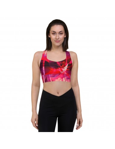 "Rose Waterflower" Longline sports bra prix pour 