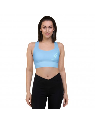 "Ocean Blue" Longline sports bra vente chaude votre 