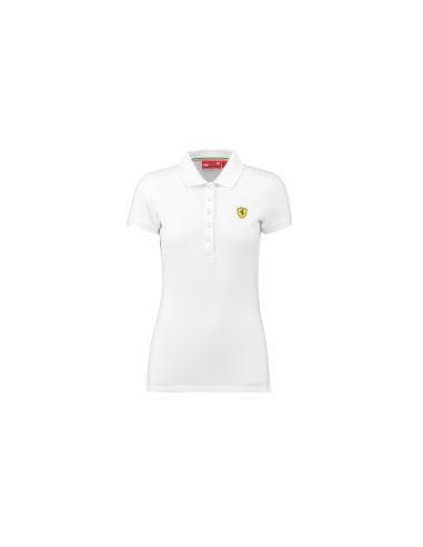 Polo Scuderia Ferrari pour femme avec logo Rouge ou Blanc