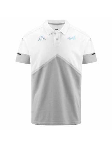 Polo Alpine Fan F1 Team Blanc et Gris