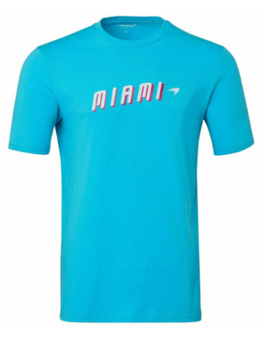 T-Shirt McLaren Miami Néon Graphique Bleu