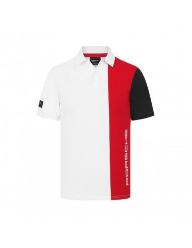 Polo PORSCHE Homme Fan Stripe Blanc