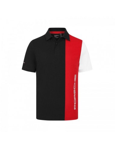 Polo PORSCHE Homme Fan Stripe Noir