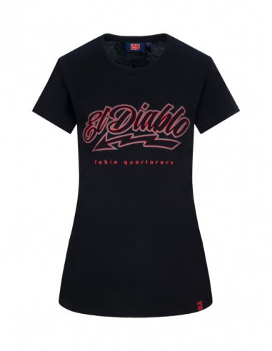 T-Shirt Femme Quartararo Noir "El Diablo"